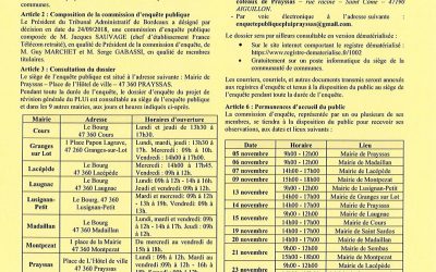 Avis d’enquête publique